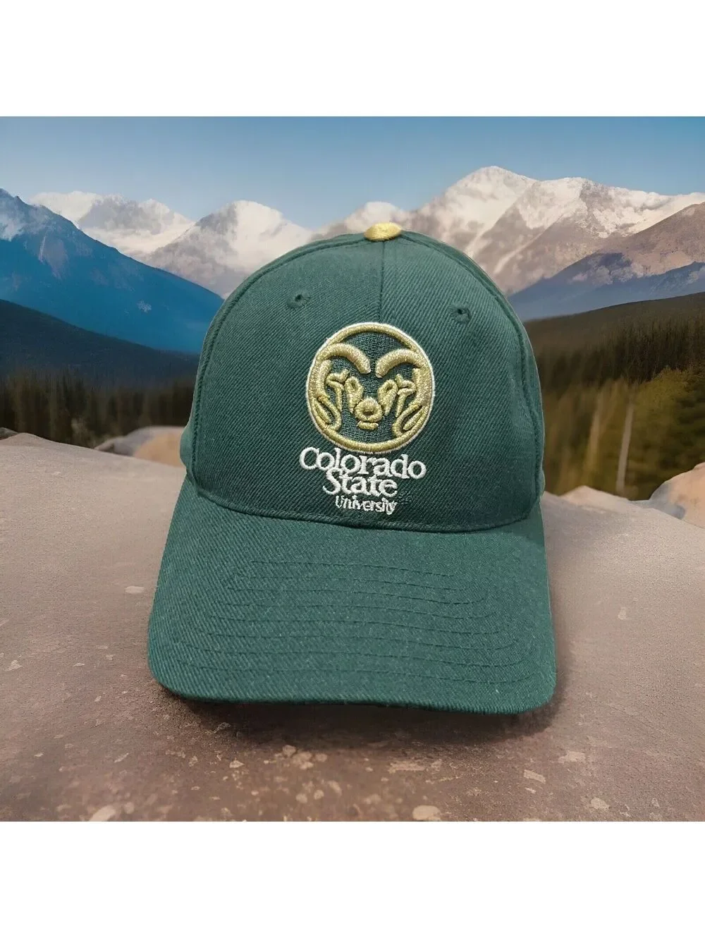 Colorado State Rams University CSU NCAA Football Green Baseball Cap